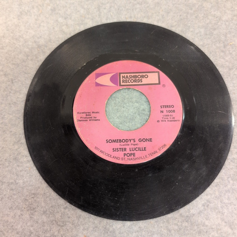 Sister Lucille Pope 99 1/2 Won't Do Nashboro Records 1008 45 RPM Vinyl 1974 - Picture 2 of 3